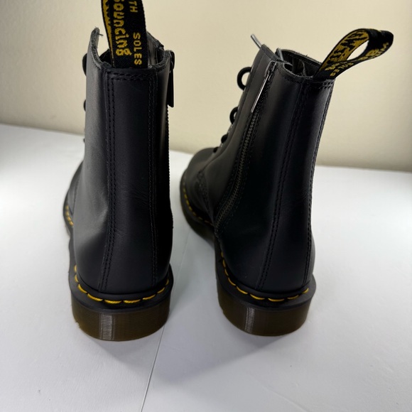 Dr. Martens docs 1460 front zipper boot pascal nappa smooth leather black zip - Picture 7 of 11